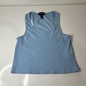 Essentials Sky Blue Ribbed Tank